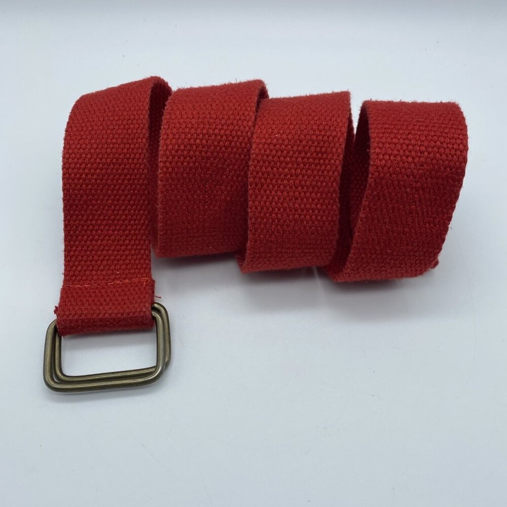 Unbranded Red D-Ring Belt Men's Size M End to End 36"